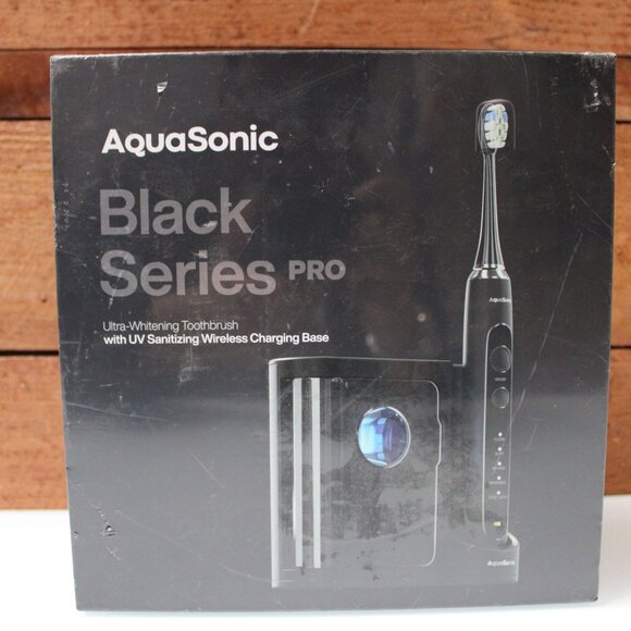 Aquasonic Black Series PRO – Ultra Whitening Toothbrush w UV Sanitizing Base – 5 - Picture 1 of 4